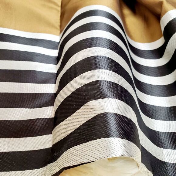 Asos Striped Gold Black Pleats Midi Skirt SALE - Picture 12 of 12